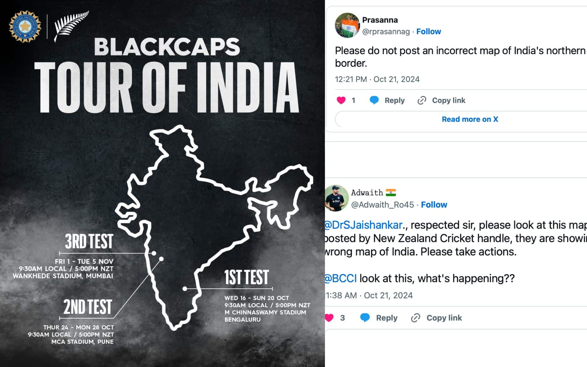 'Please Take Action' - Angry Fans Slam New Zealand For Posting Incorrect India Map On Twitter